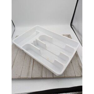 White Silverware Tray Flatware Utensil Holder Drawer Organizer 2919 Mainstays